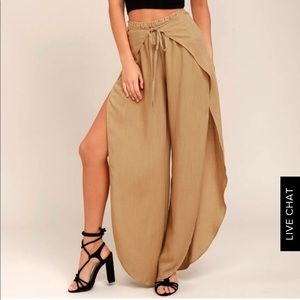 Tan flowy pants